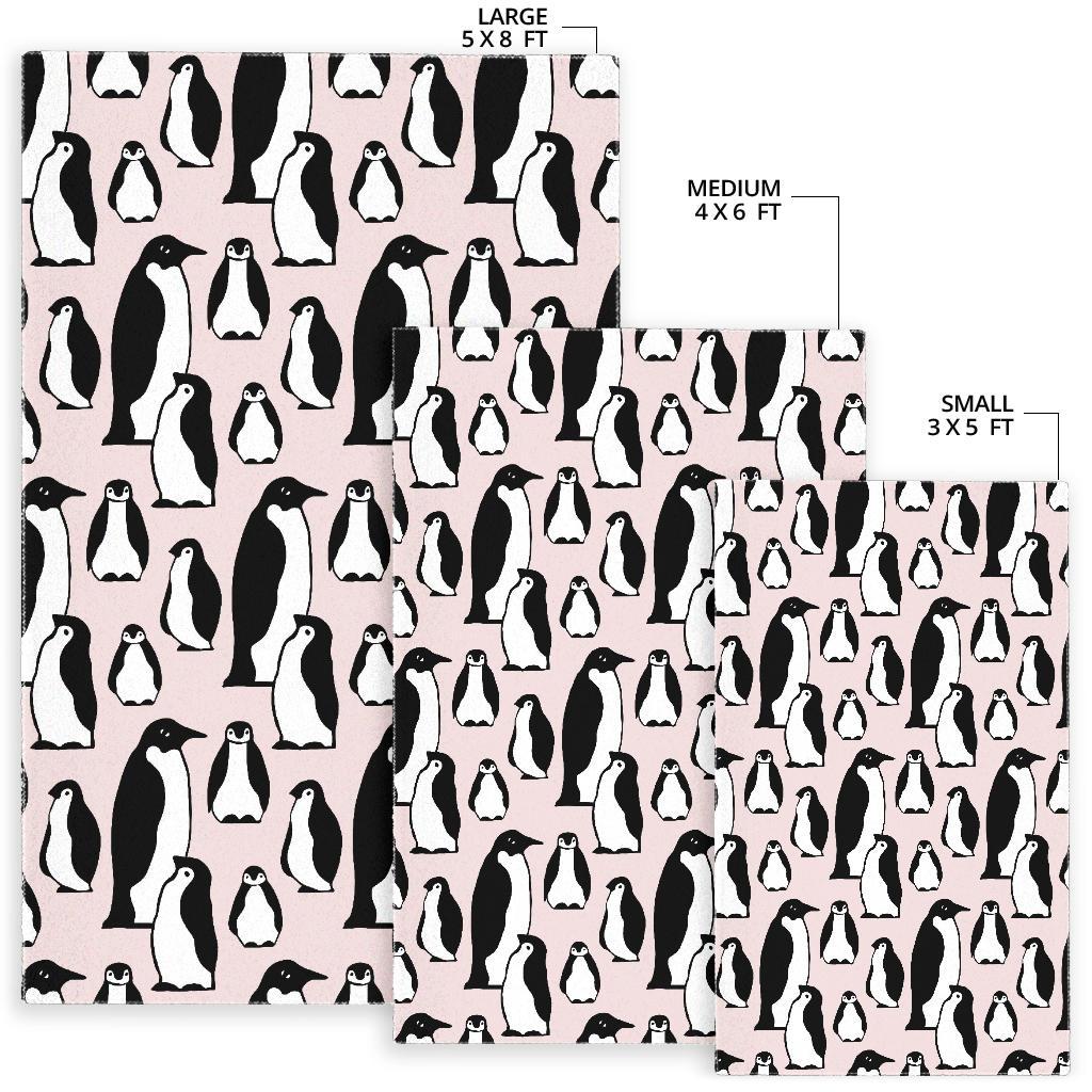 Penguin Pattern Background Area Rug