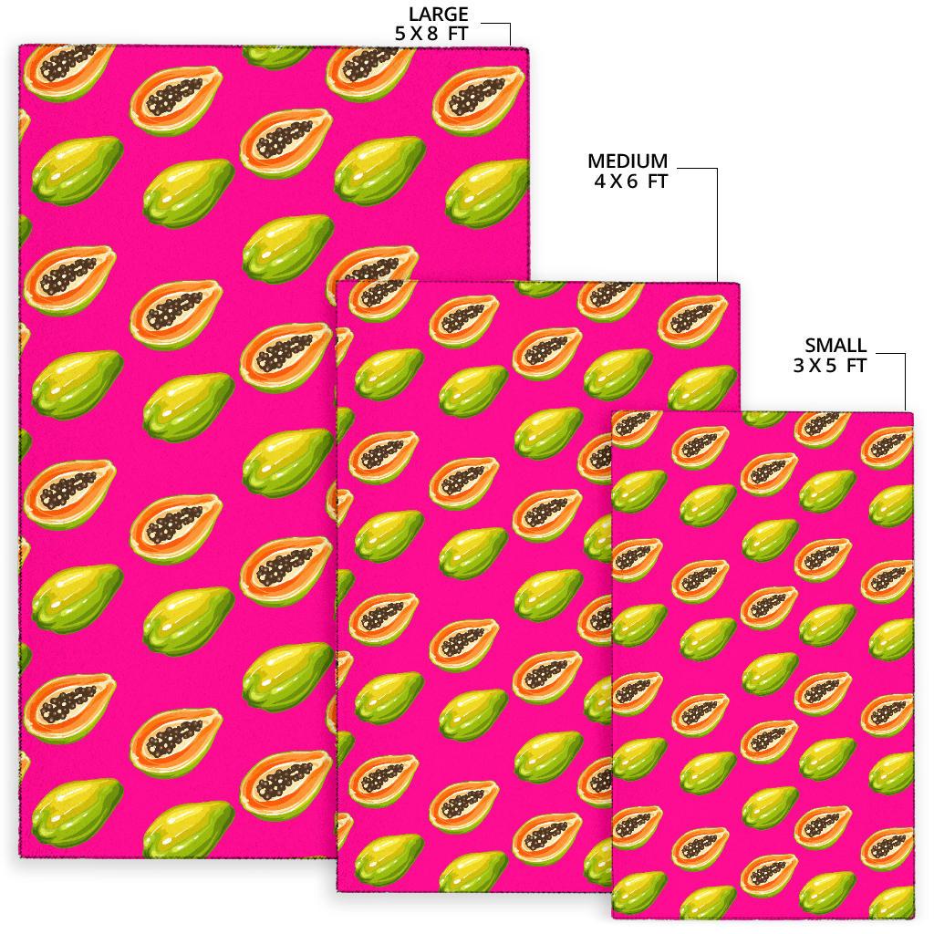 Papaya Pattern Print Design PP02 Area Rugs