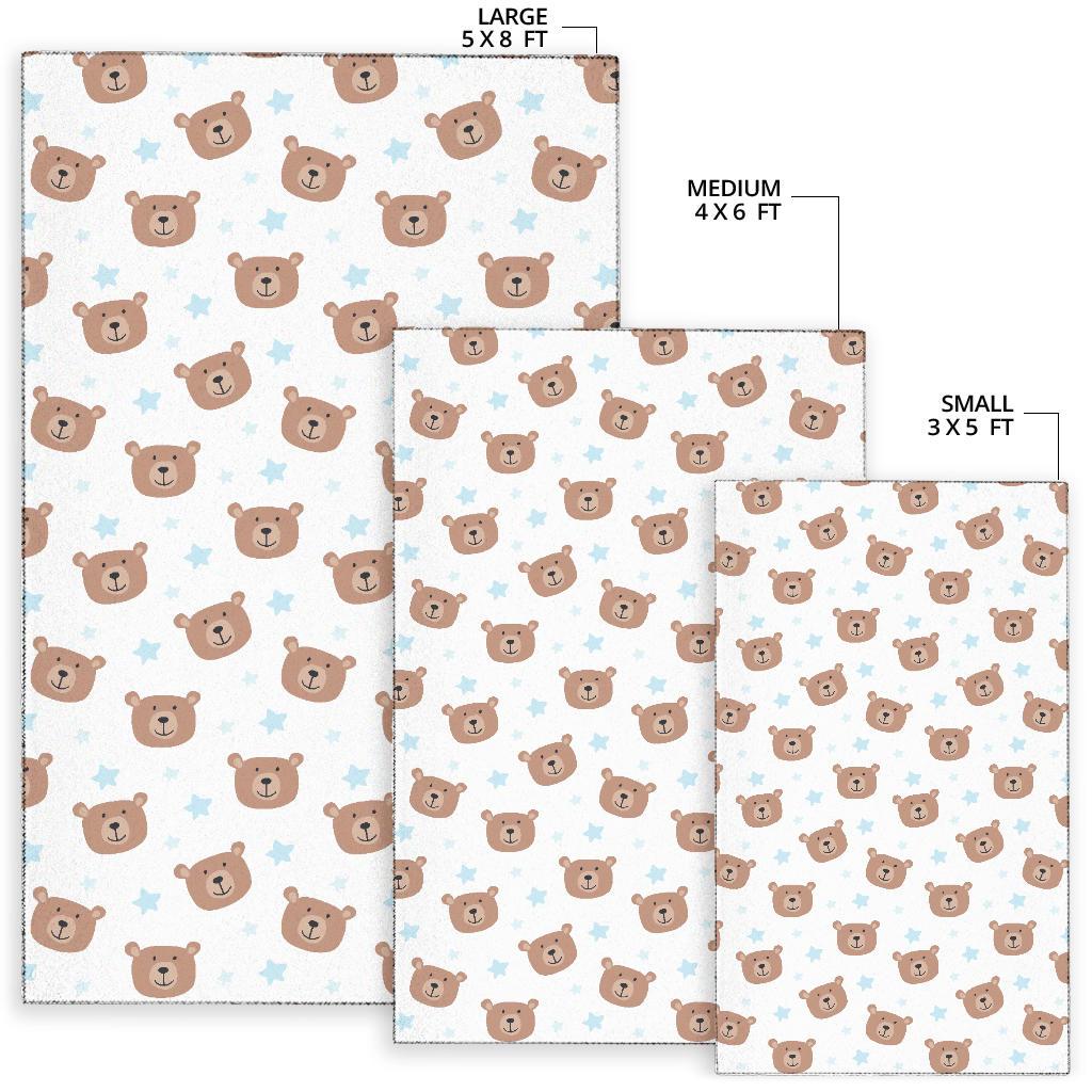 Bear Pattern Print Design BE02 Area Rugs