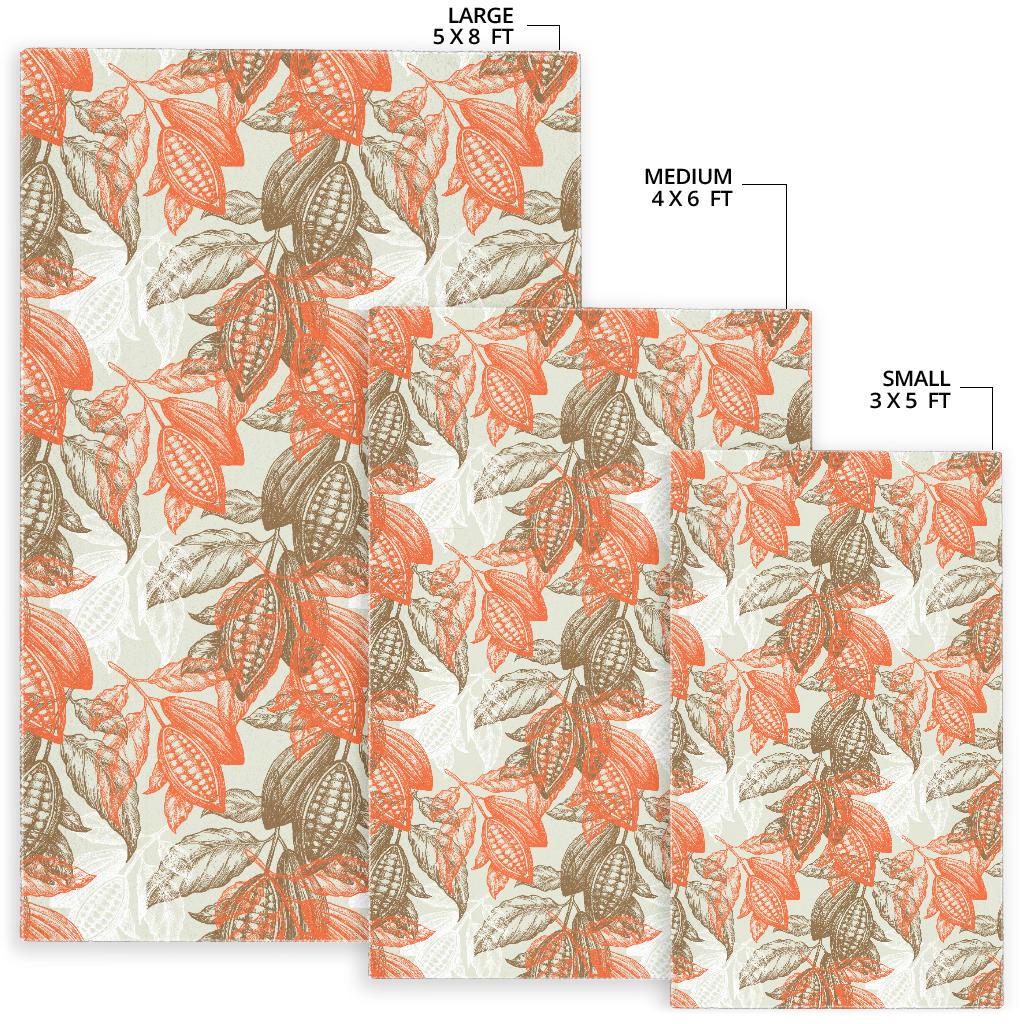 Cocoa beans Cocoa tree pattern Area Rug