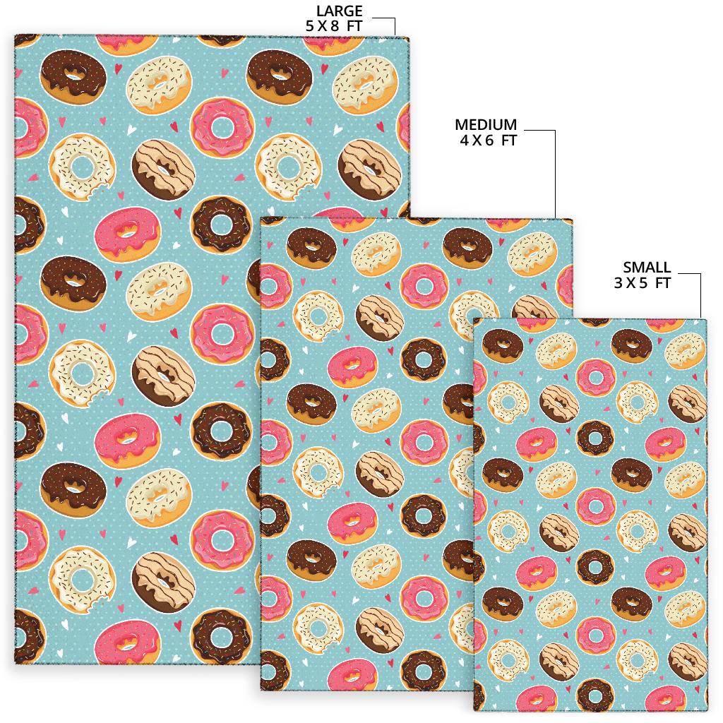 Donut Pattern Print Design DN04 Area Rugs
