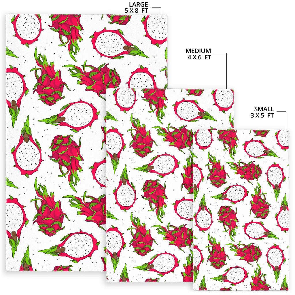 dragon fruits white background Area Rug