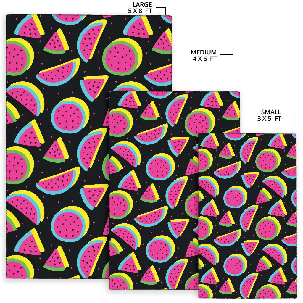Watermelon Pattern Print Design WM07 Area Rugs