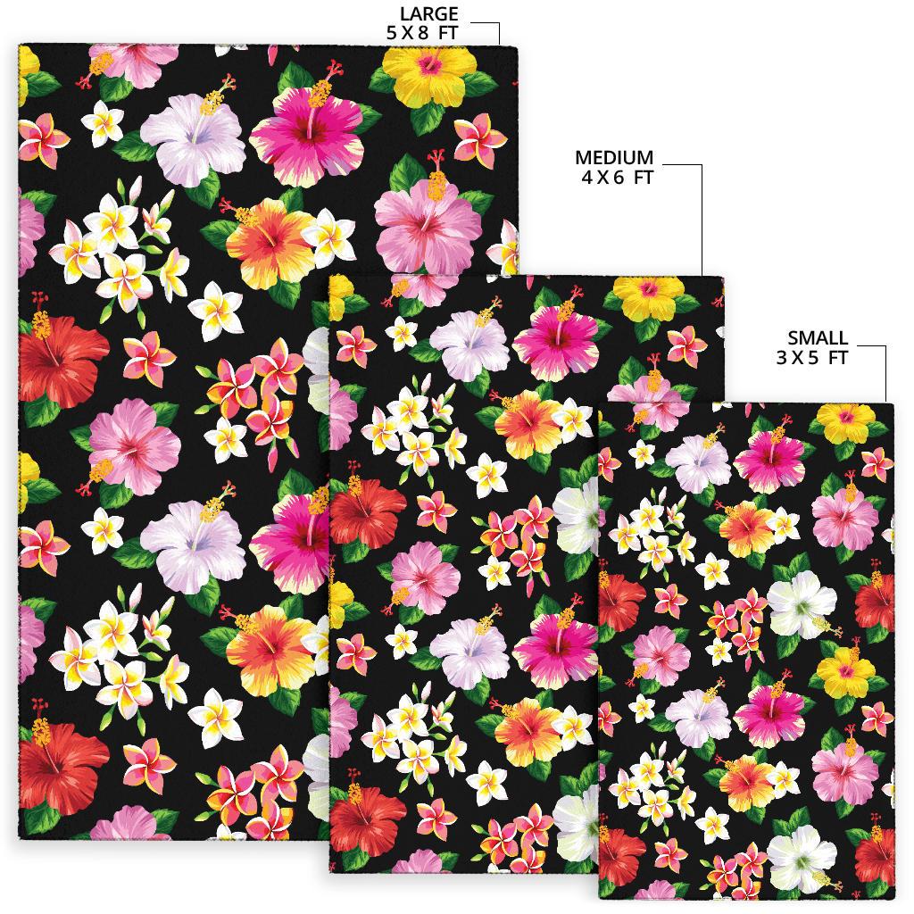 Hibiscus Pattern Print Design HB025 Area Rugs