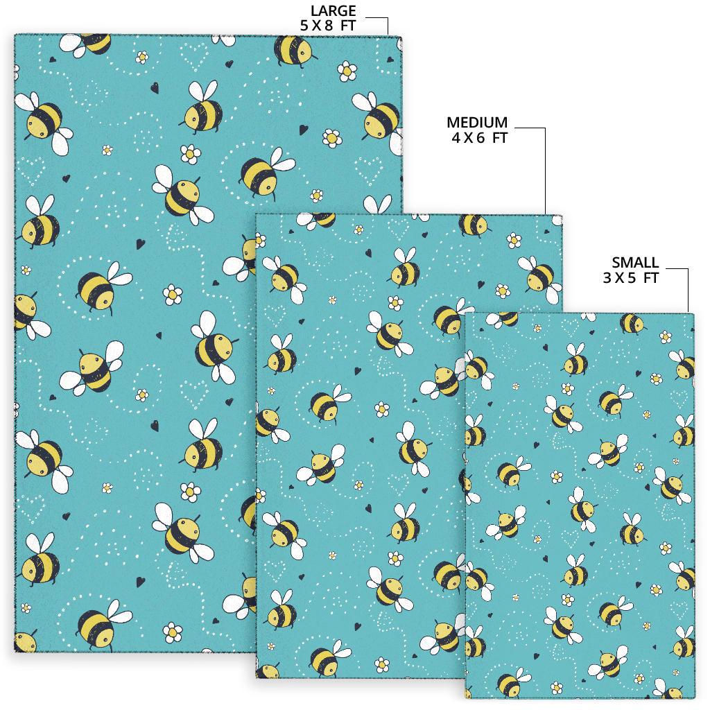 Bee Pattern Print Design BEE02 Area Rugs