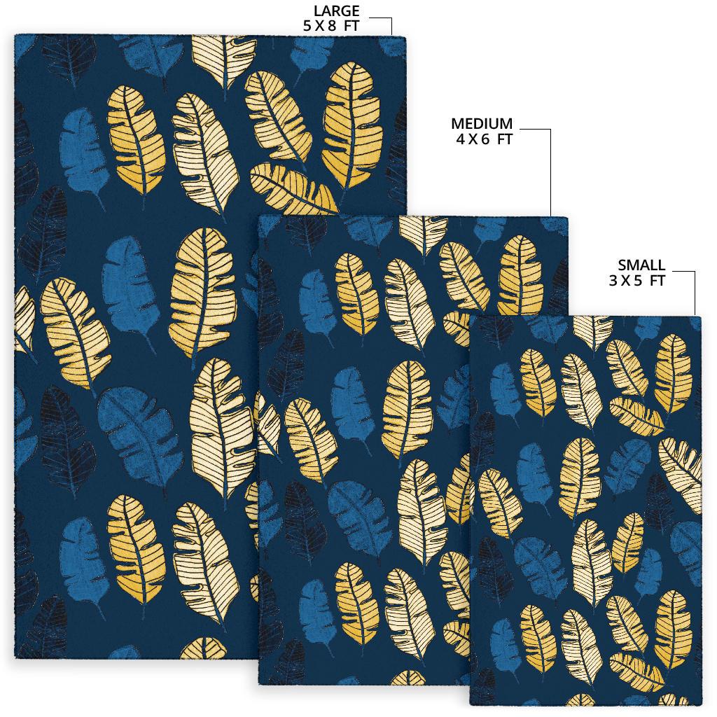 Banana Leaf Pattern Print Design BL09 Area Rugs
