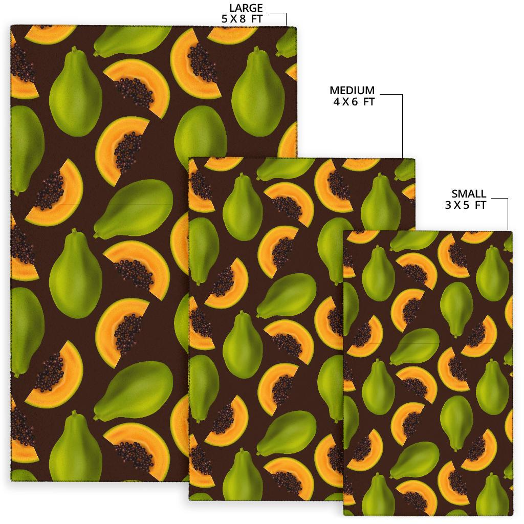 Papaya Pattern Print Design PP04 Area Rugs