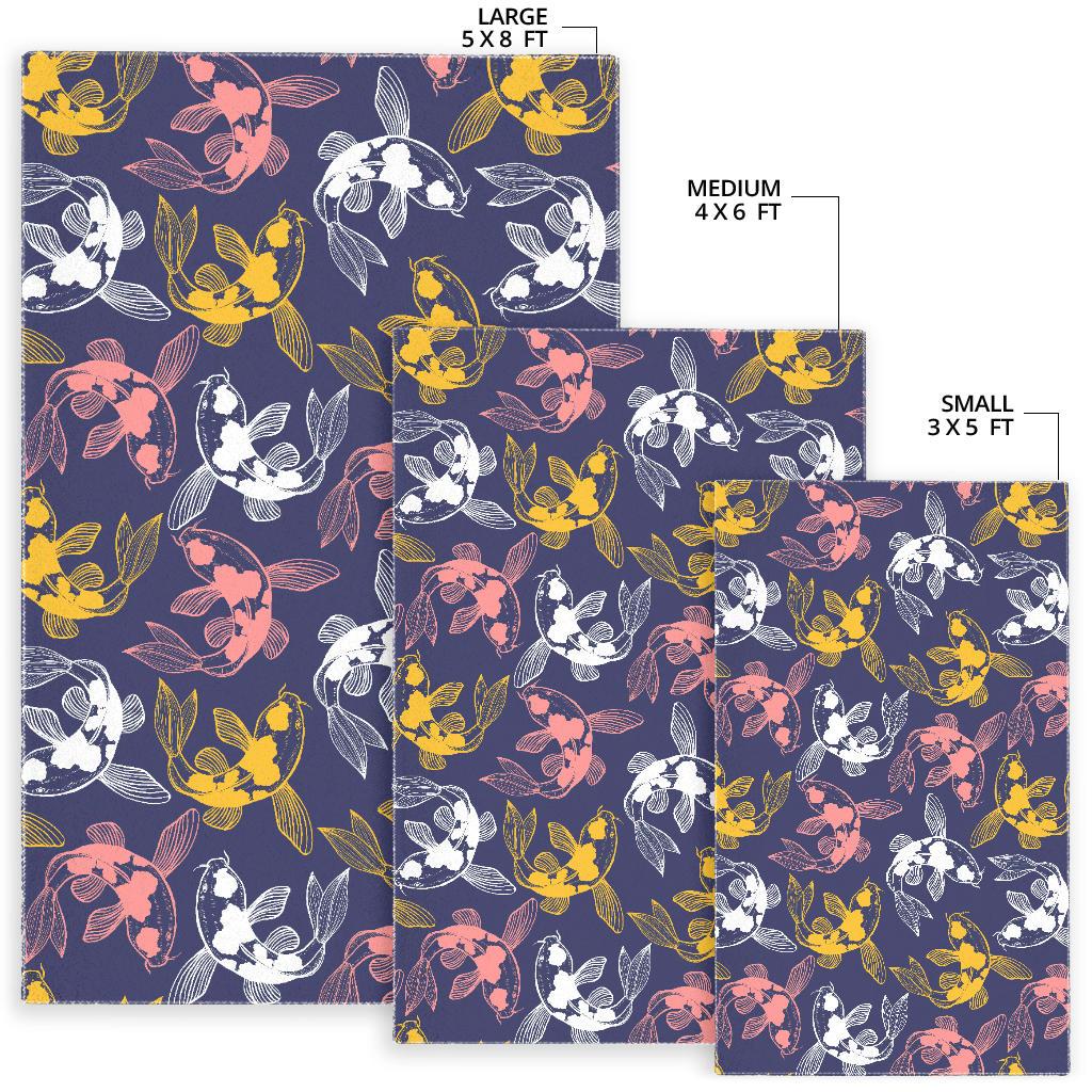 Koi Fish Carp Fish pattern Area Rug