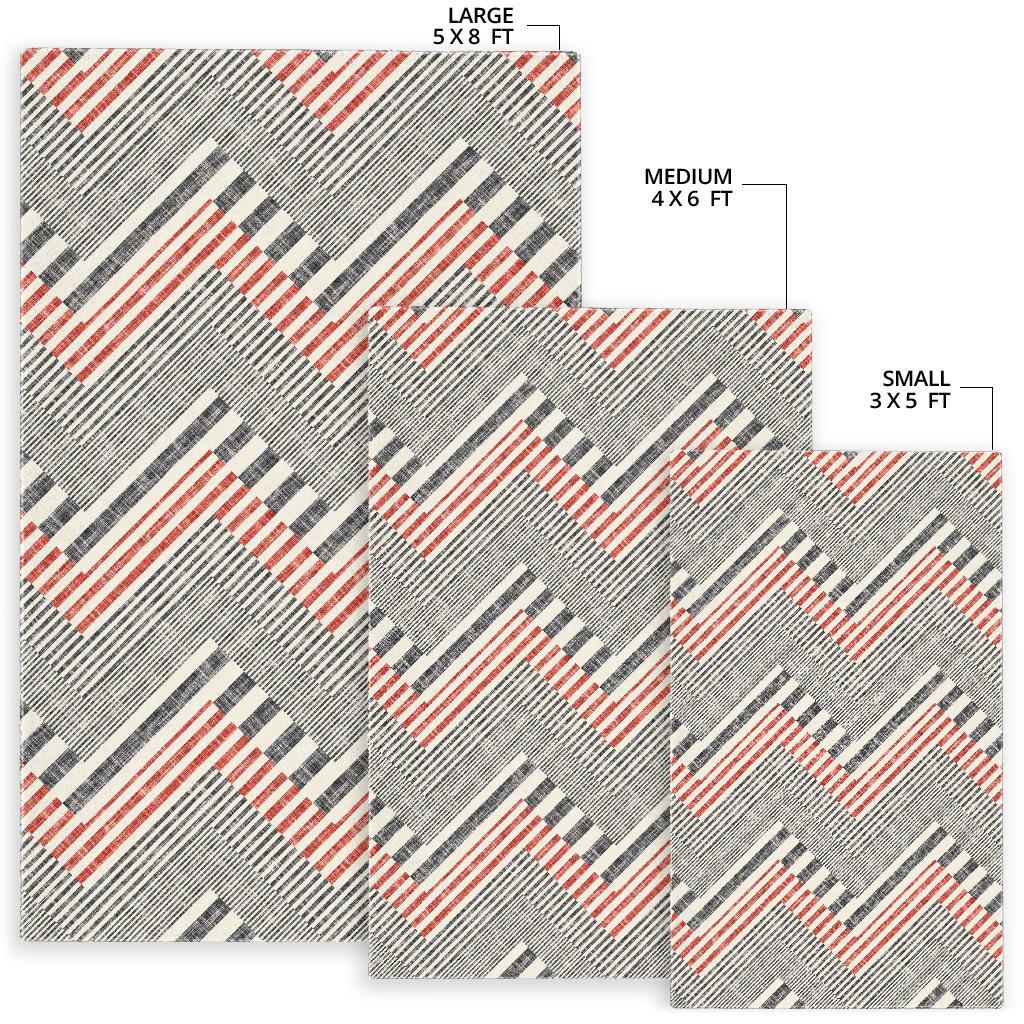 zigzag chevron striped pattern Area Rug