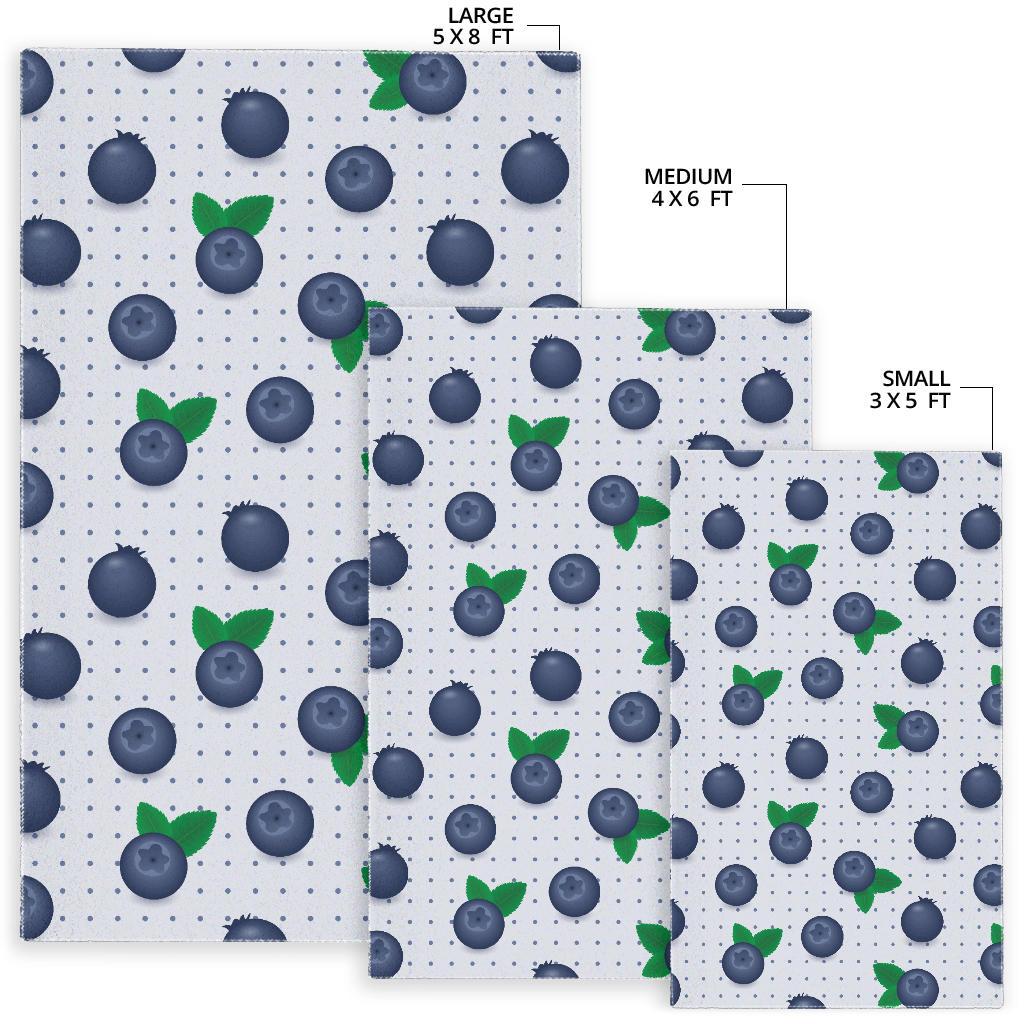 Blueberry Pattern Print Design BB02 Area Rugs