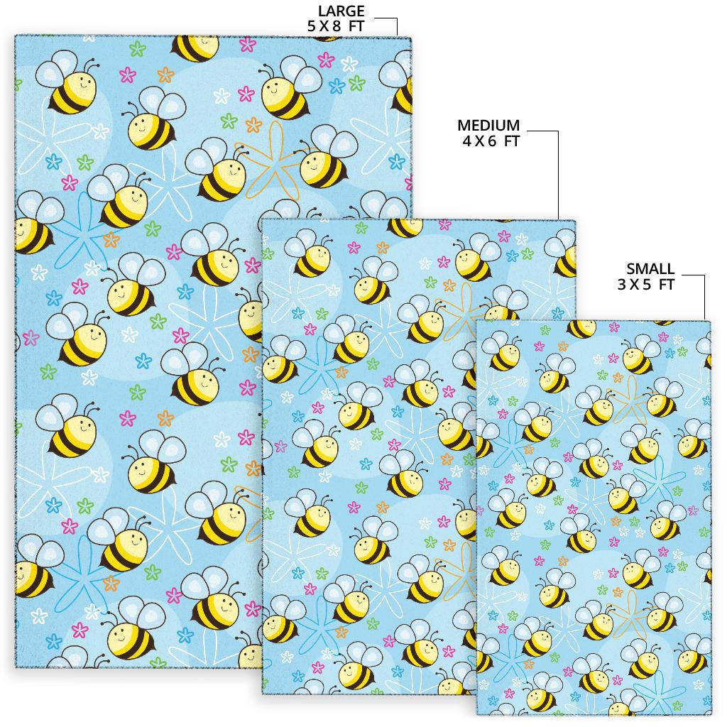 Bee Pattern Print Design BEE03 Area Rugs
