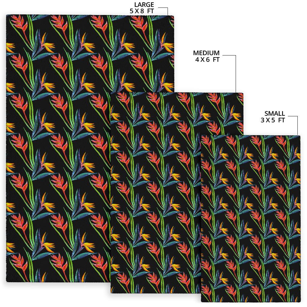 Heliconia Pattern Print Design HL04 Area Rugs