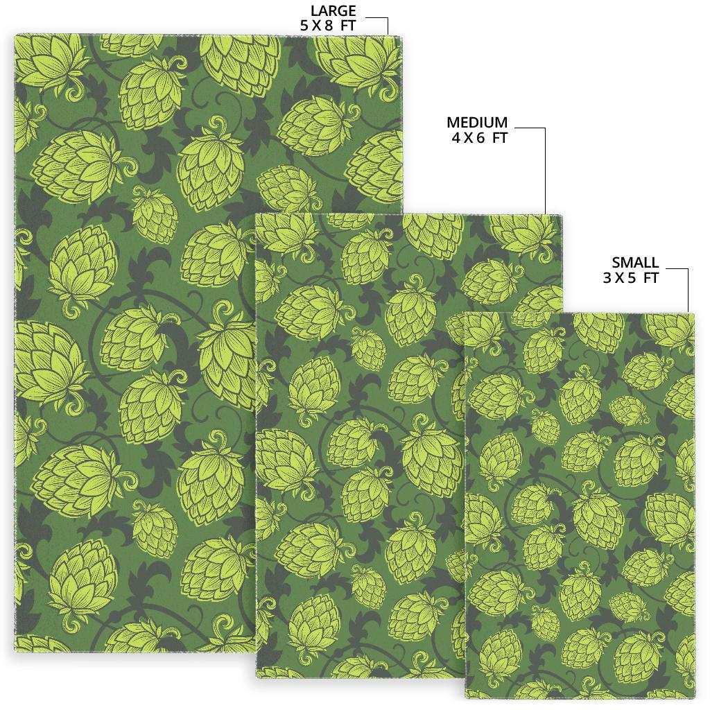 Hop patternn Hop cone background Area Rug