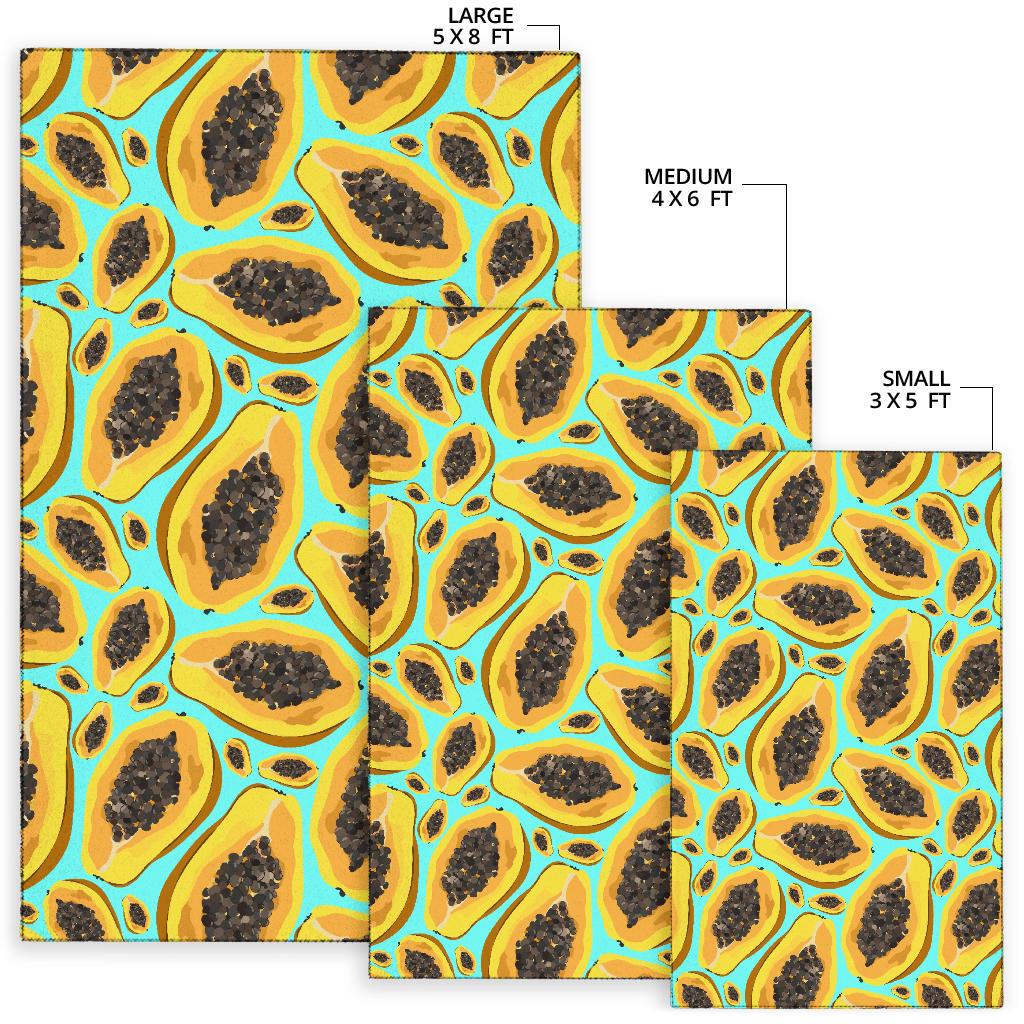 Papaya Pattern Print Design PP03 Area Rugs