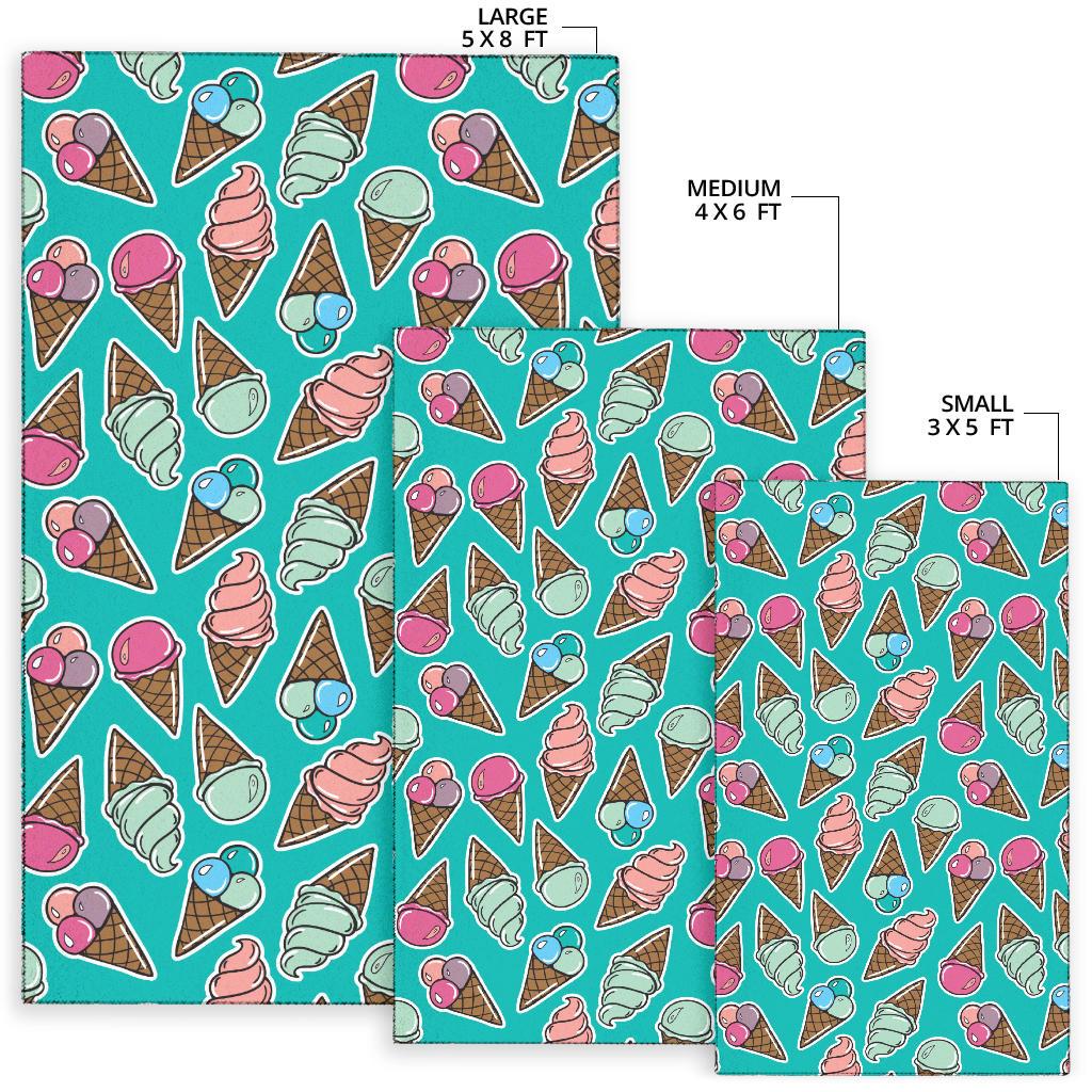 Ice Cream Pattern Print Design IC01 Area Rugs