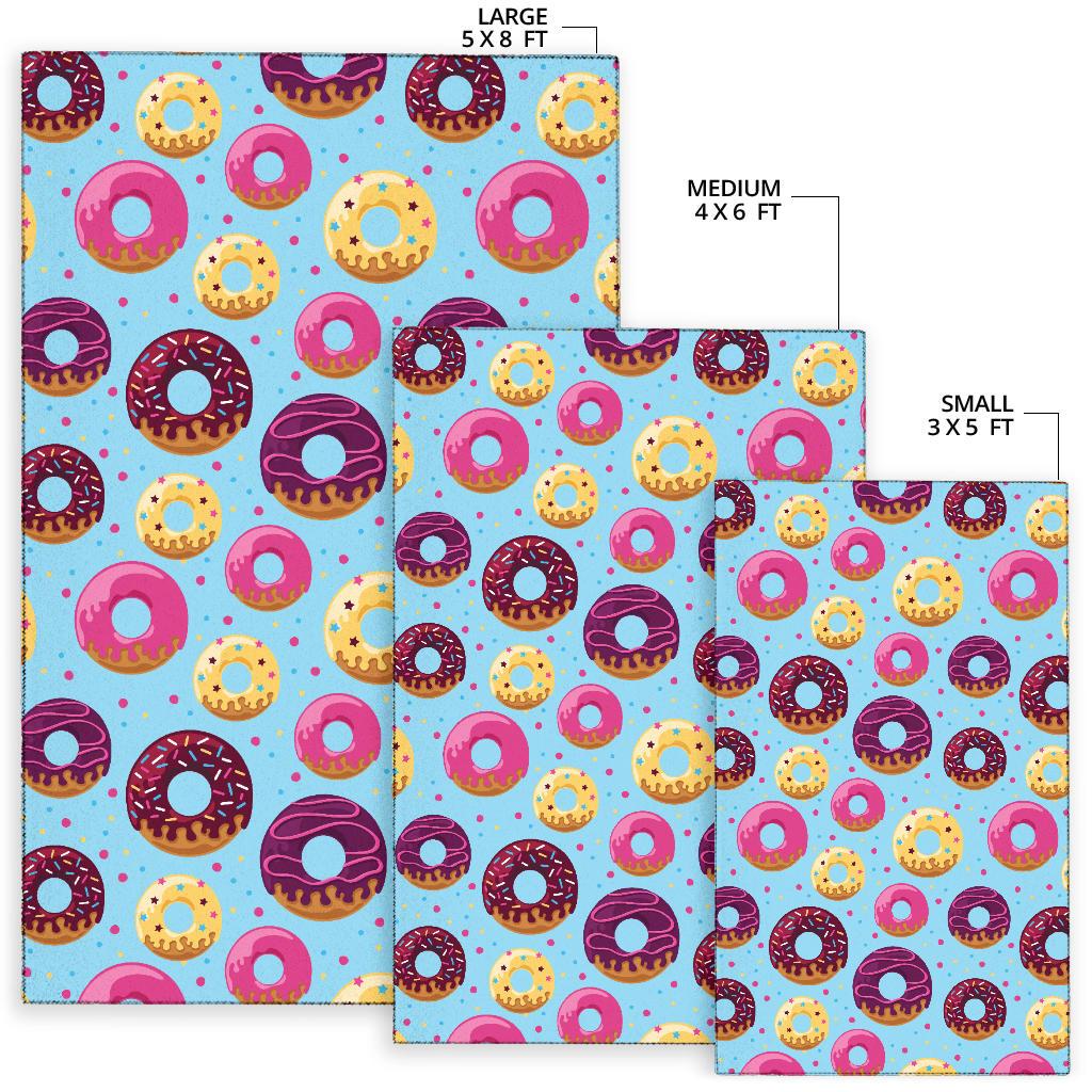 Donut Pattern Print Design DN07 Area Rugs