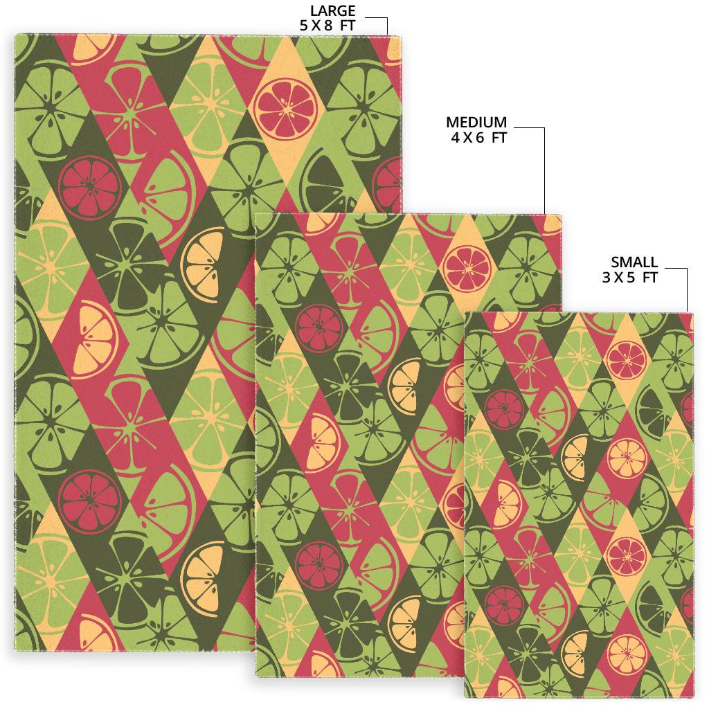Cool Geometric lime pattern Area Rug
