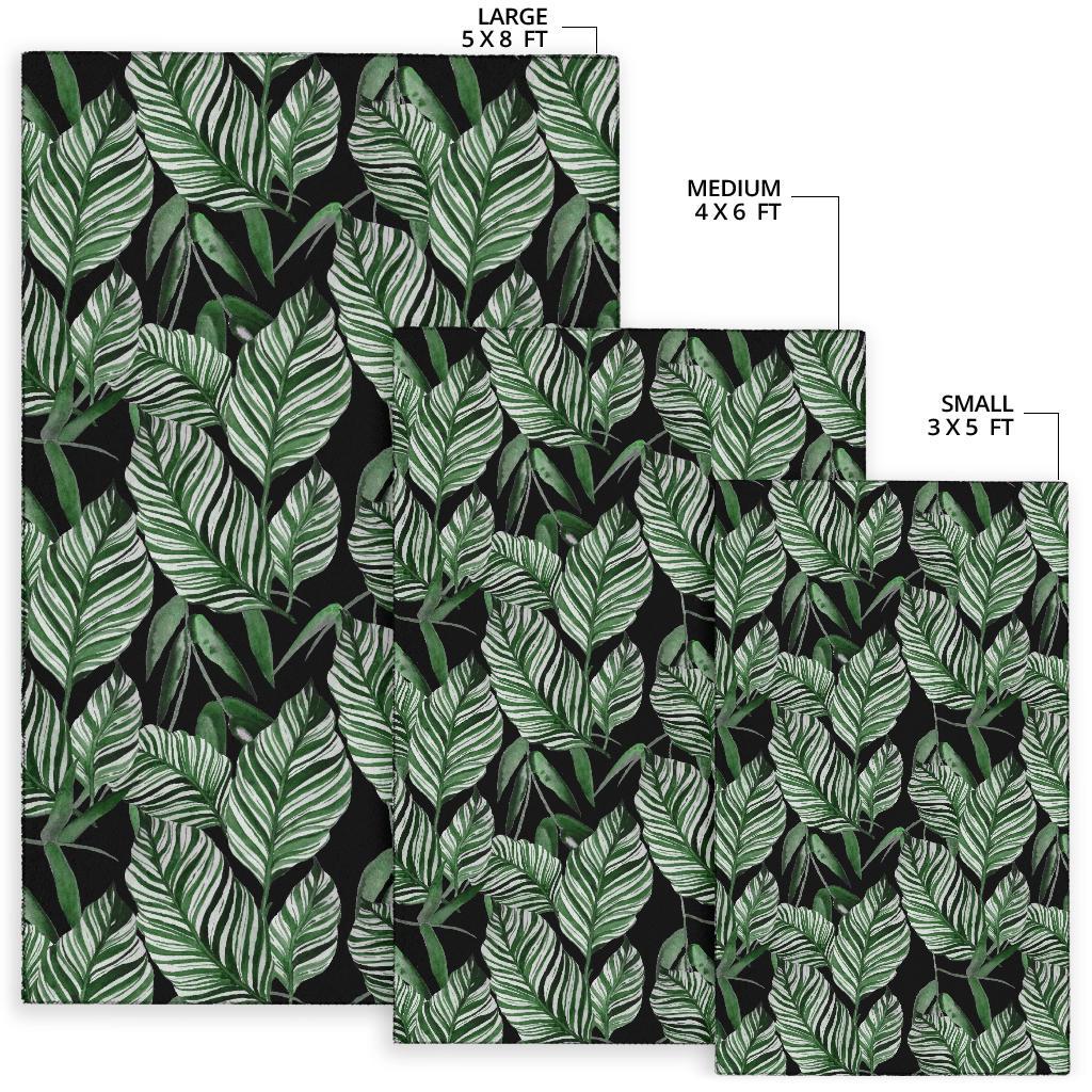 Palm Leaves Pattern Print Design PL09 Area Rugs