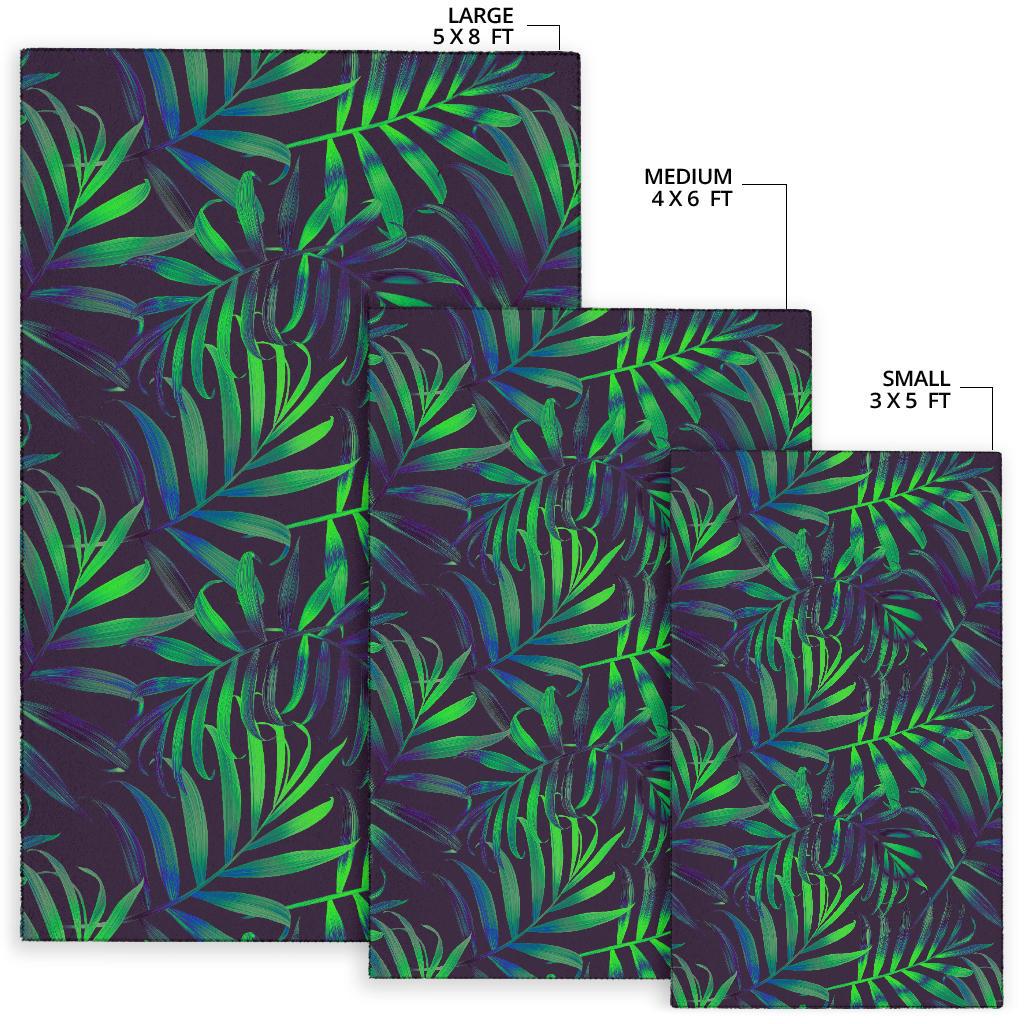 Palm Leaves Pattern Print Design PL01 Area Rugs