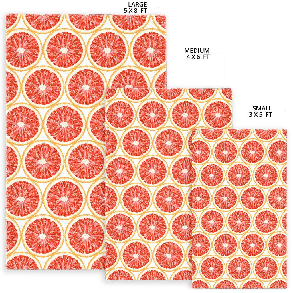 Sliced Grapefruit Pattern Area Rug