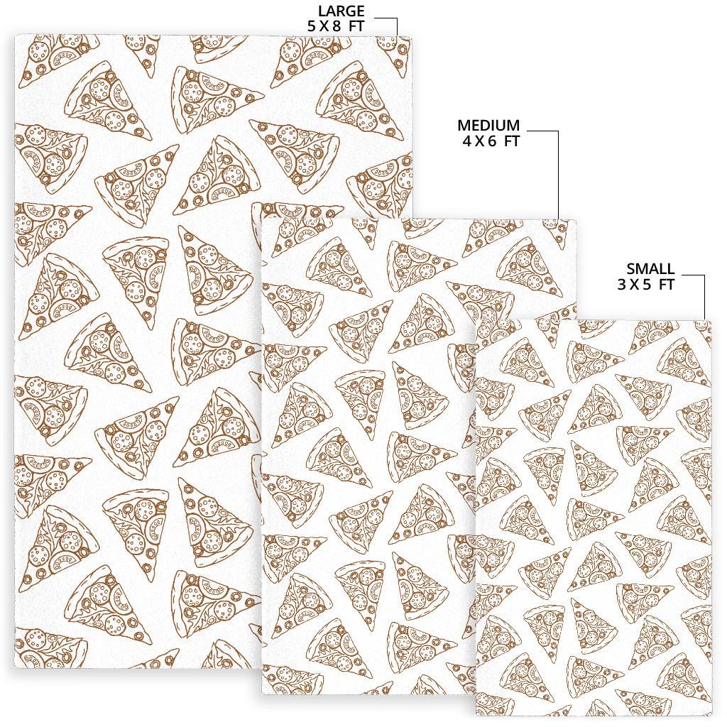 Hand drawn pizza pattern Area Rug
