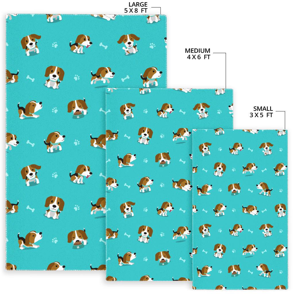 Cute Beagle Pattern Area Rug