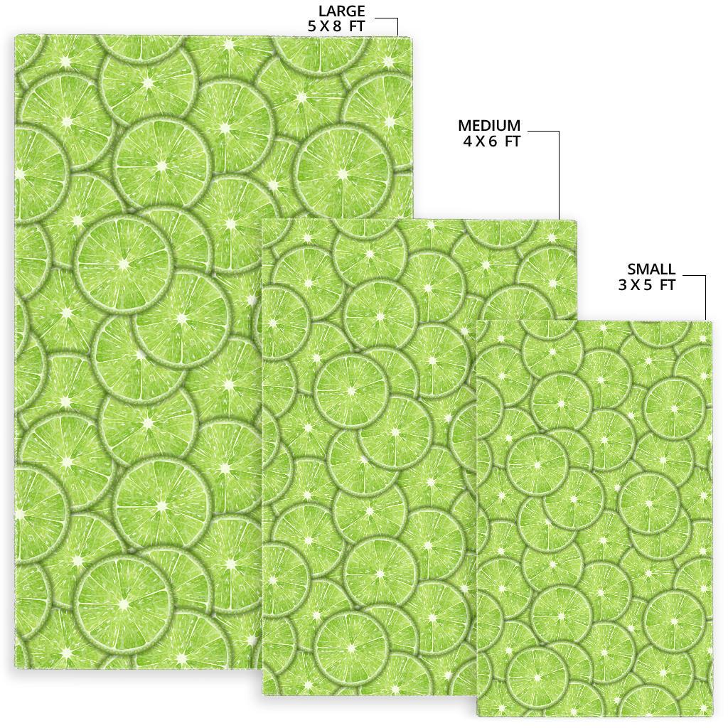 Slices of Lime pattern Area Rug