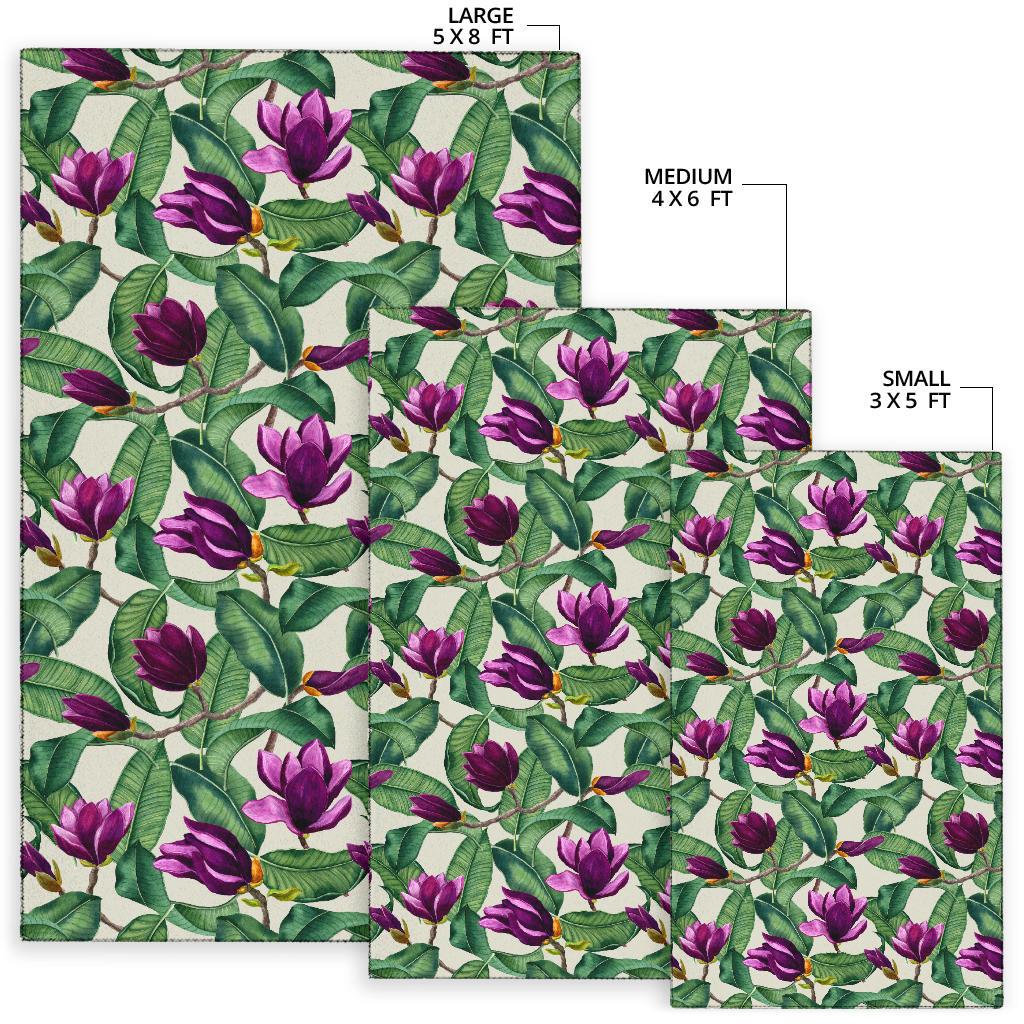 Magnolia Pattern Print Design MAG07 Area Rugs