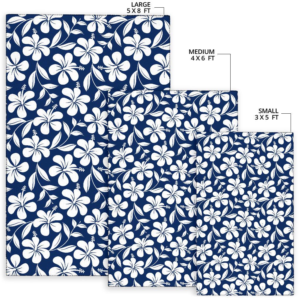Hibiscus Pattern Print Design HB031 Area Rugs
