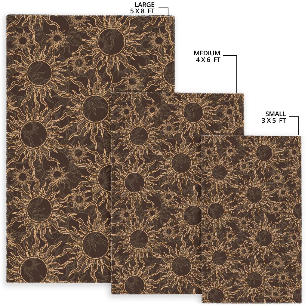 Sun Pattern Theme Area Rug