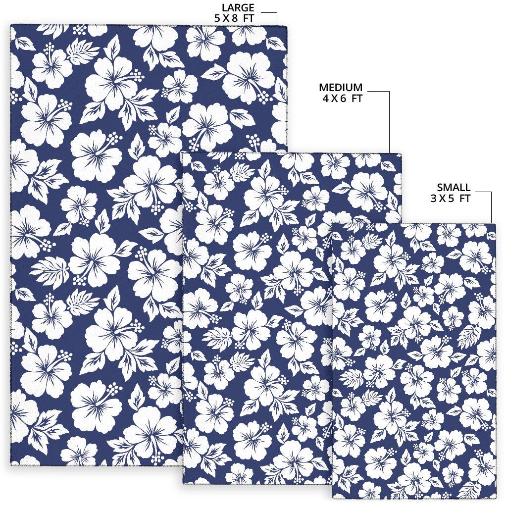 Hibiscus Pattern Print Design HB012 Area Rugs