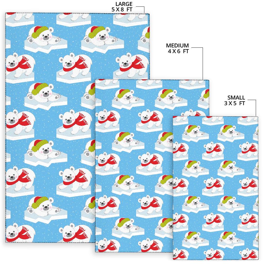 Polar Bear Pattern Print Design PB06 Area Rugs