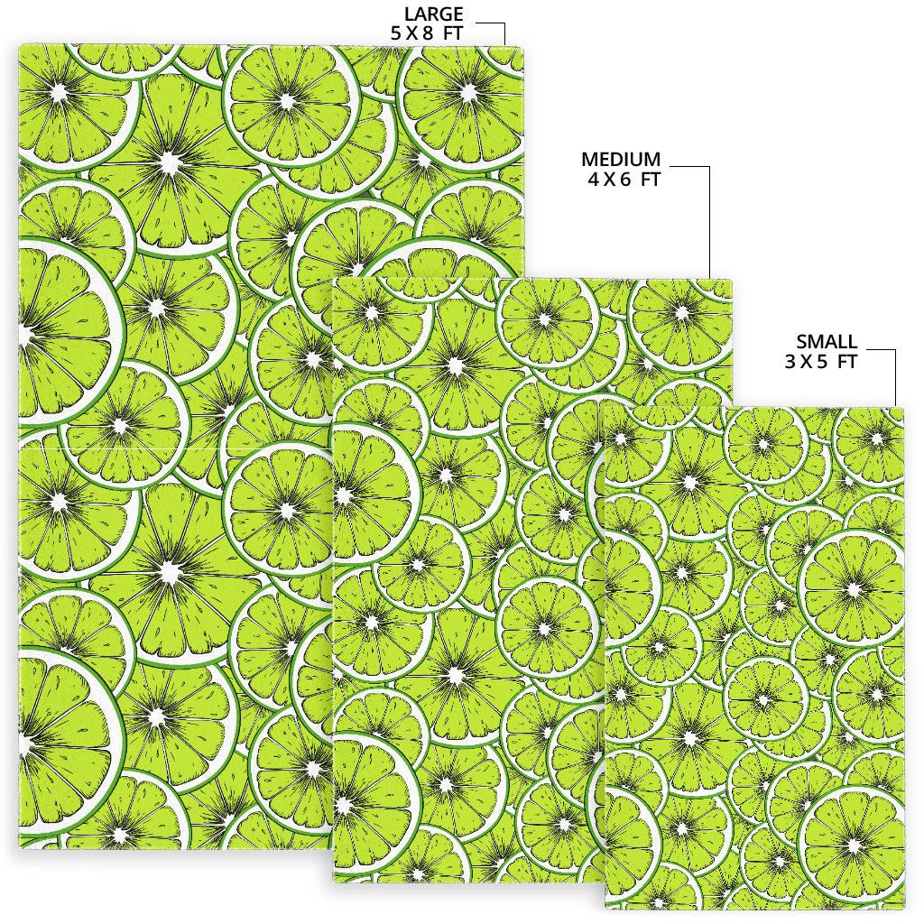 Slices of Lime design pattern Area Rug