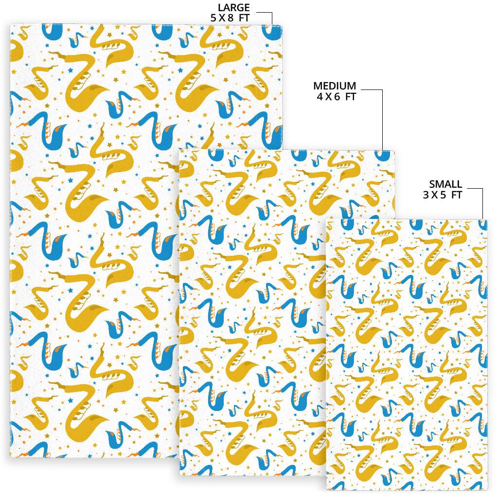 Saxophone Pattern Area Rug