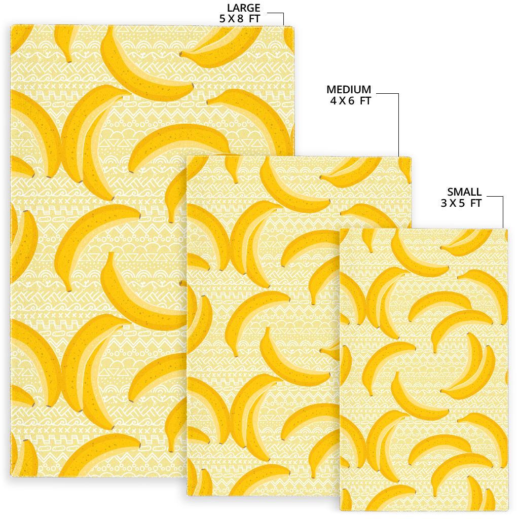 Banana Pattern Tribel Background Area Rug