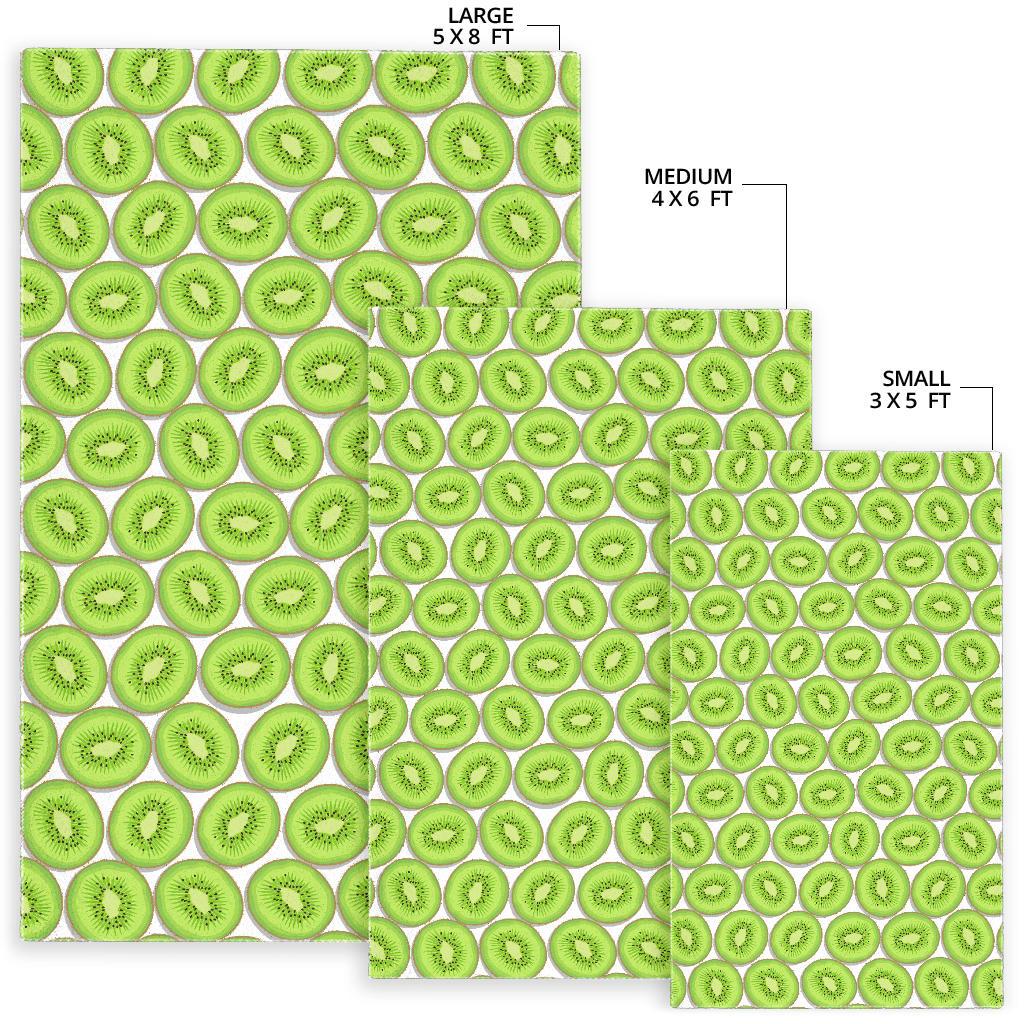 Sliced Kiwi Pattern Background Area Rug