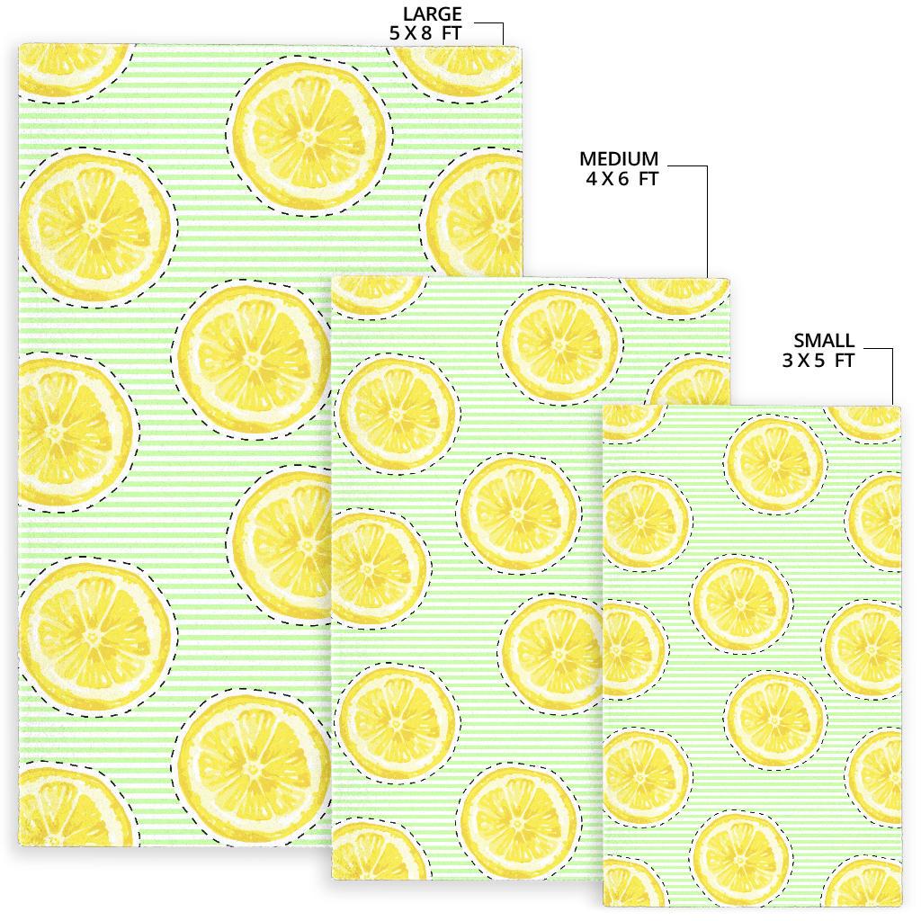slice of lemon pattern Area Rug