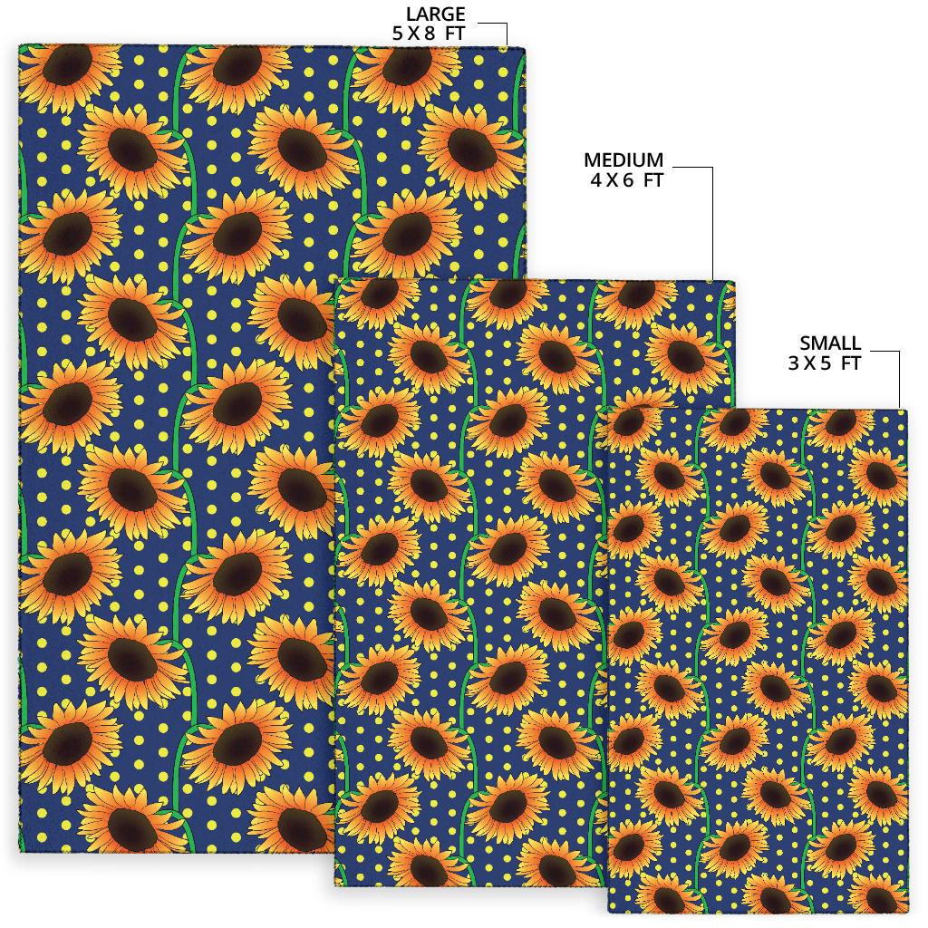 Sunflower Pattern Print Design SF03 Area Rugs