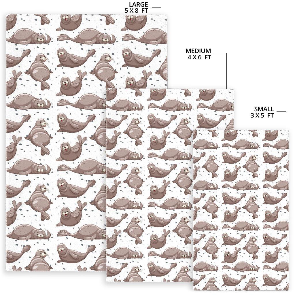 Sea Lion Pattern. Background Area Rug