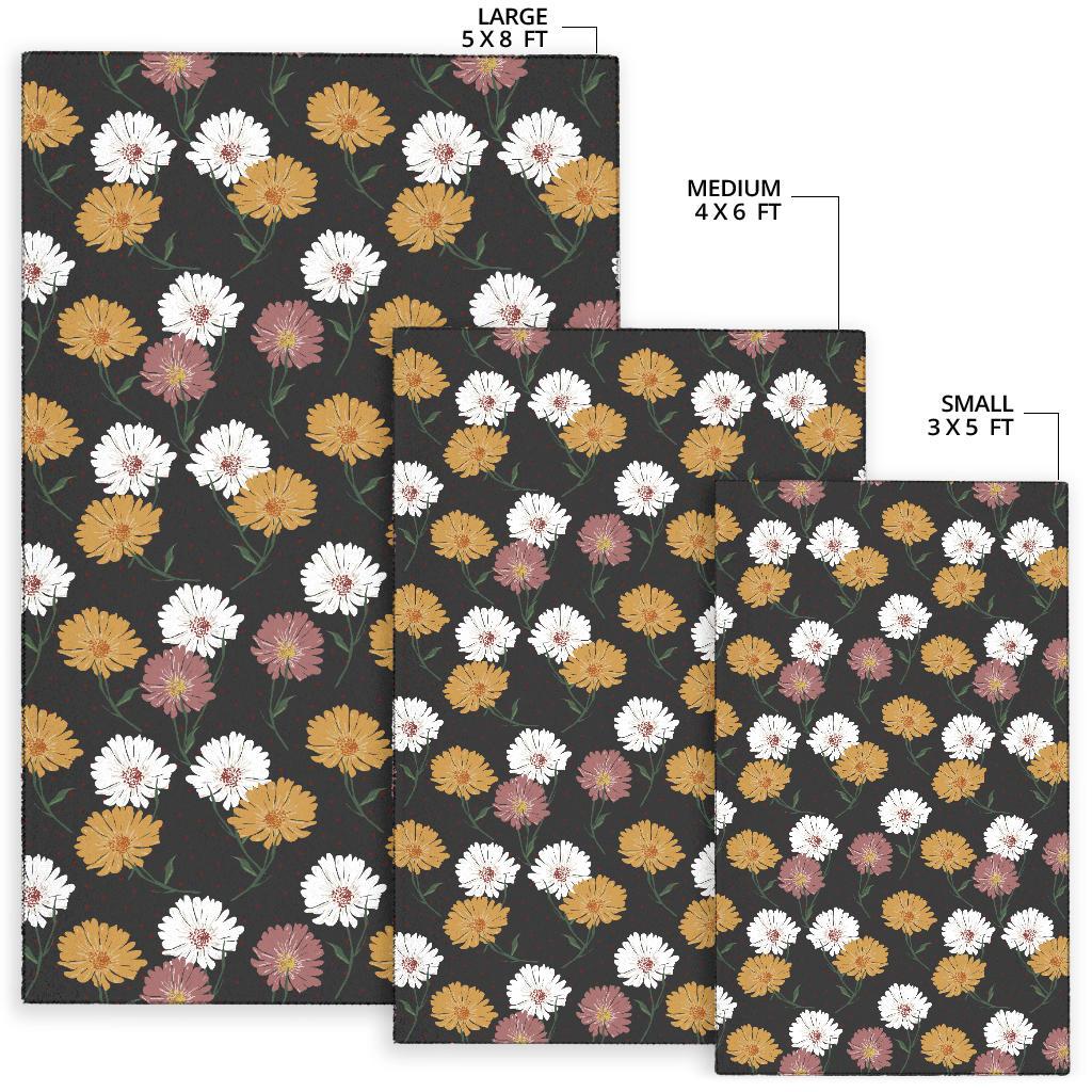 Daisy Pattern Print Design DS04 Area Rugs