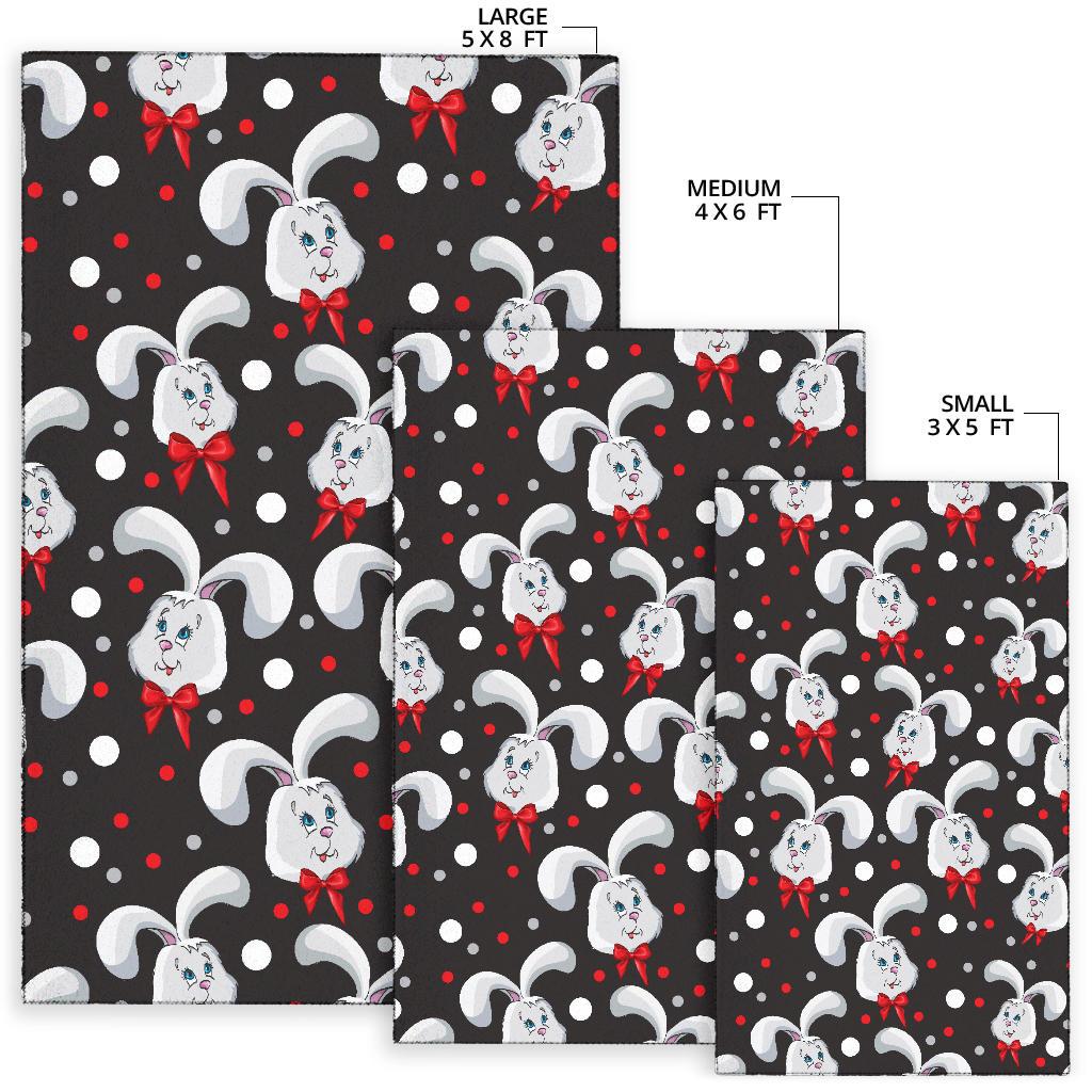 Rabbit Pattern Print Design RB012 Area Rugs