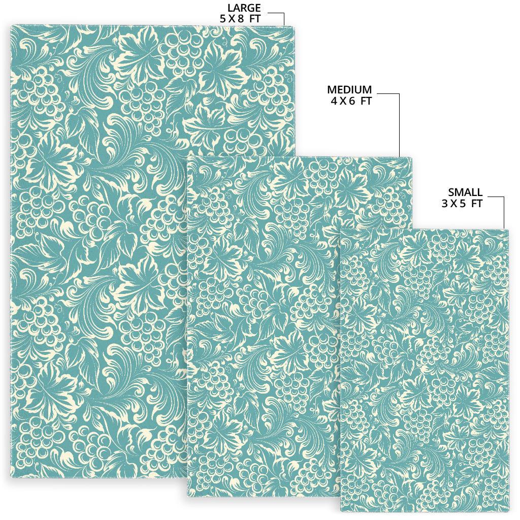 Classic Hand drawn Grape pattern Area Rug
