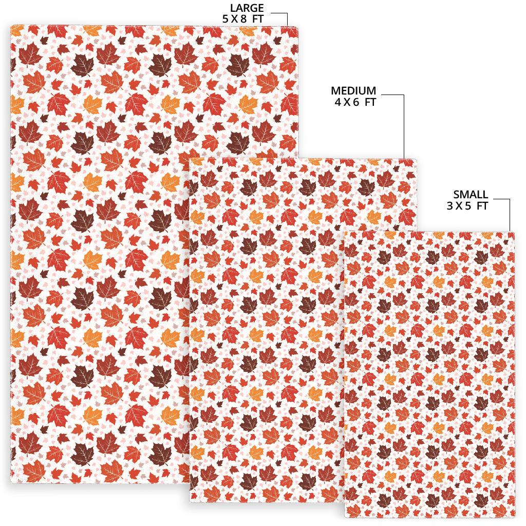 Colorful Maple Leaf pattern Area Rug