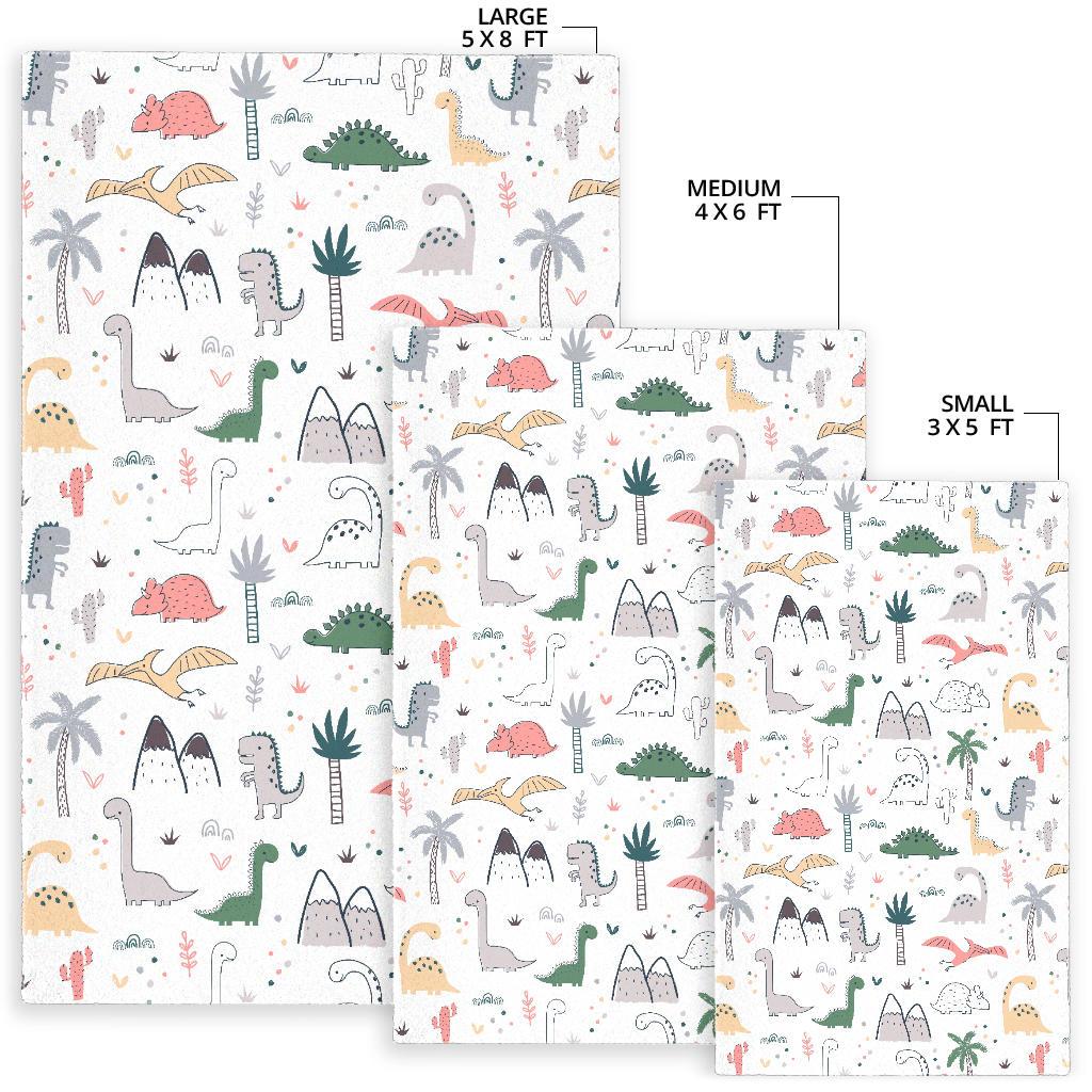 Cute cartoon dinosaurs tree pattern Area Rug