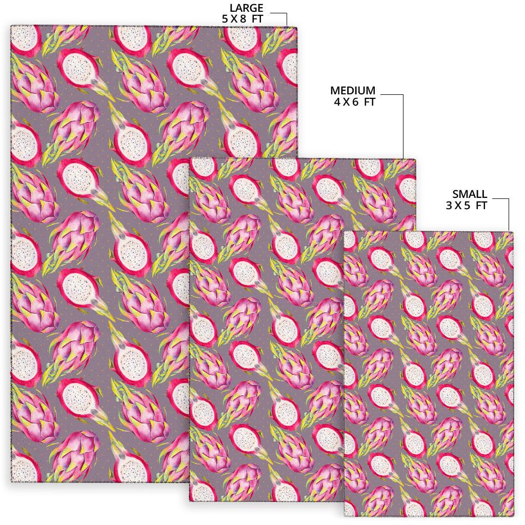 Dragonfruit Pattern Print Design DF03 Area Rugs