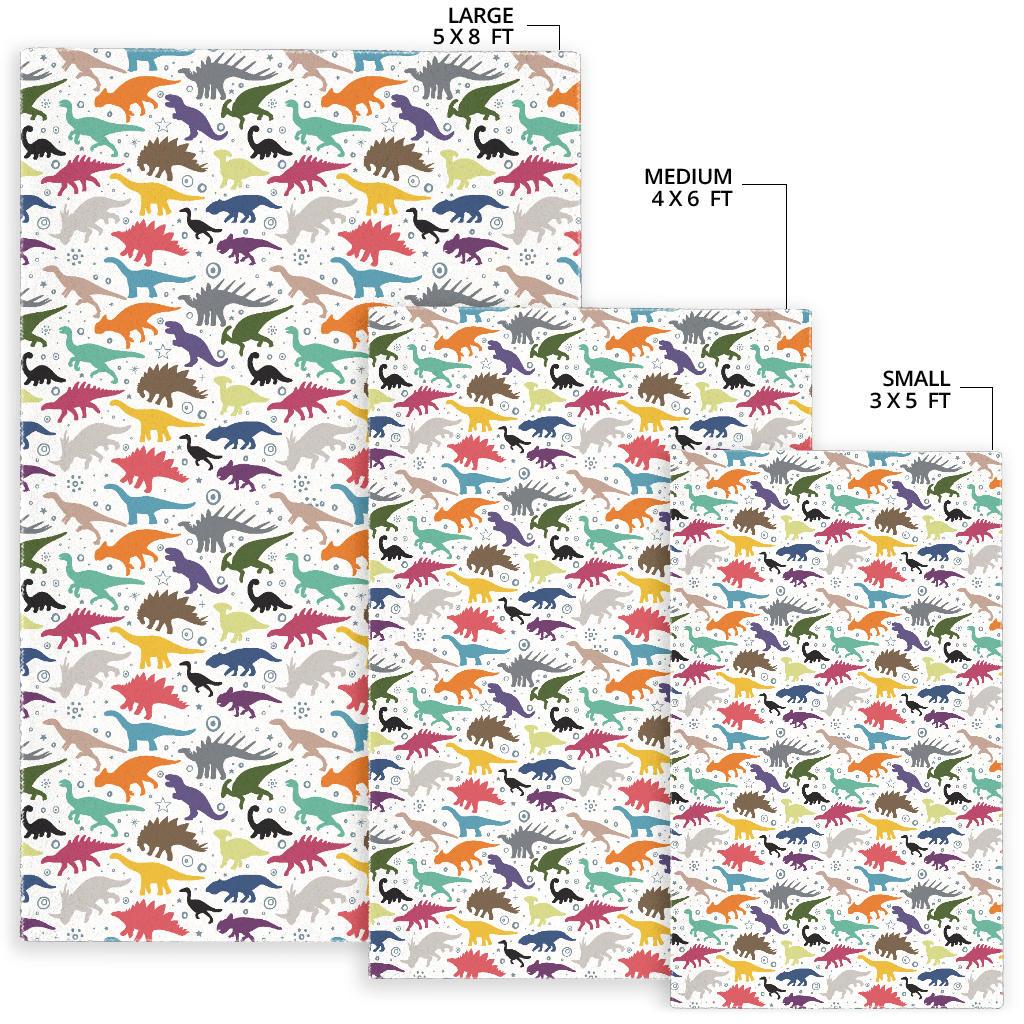 Colorful Dinosaur Pattern Area Rug