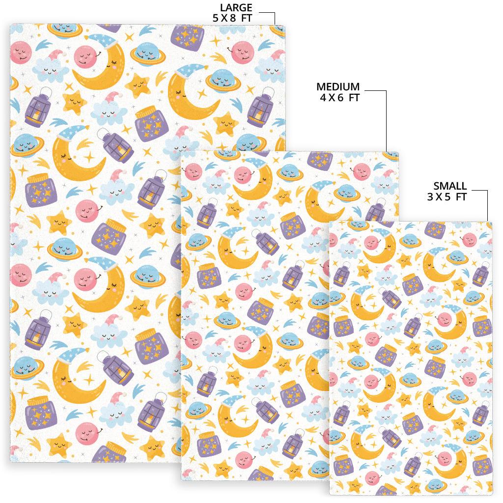 Moon Sleep Pattern Area Rug