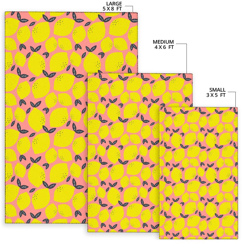 Lemon Pattern Print Design LM03 Area Rugs