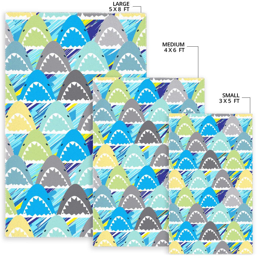 Shark Head Pattern Area Rug