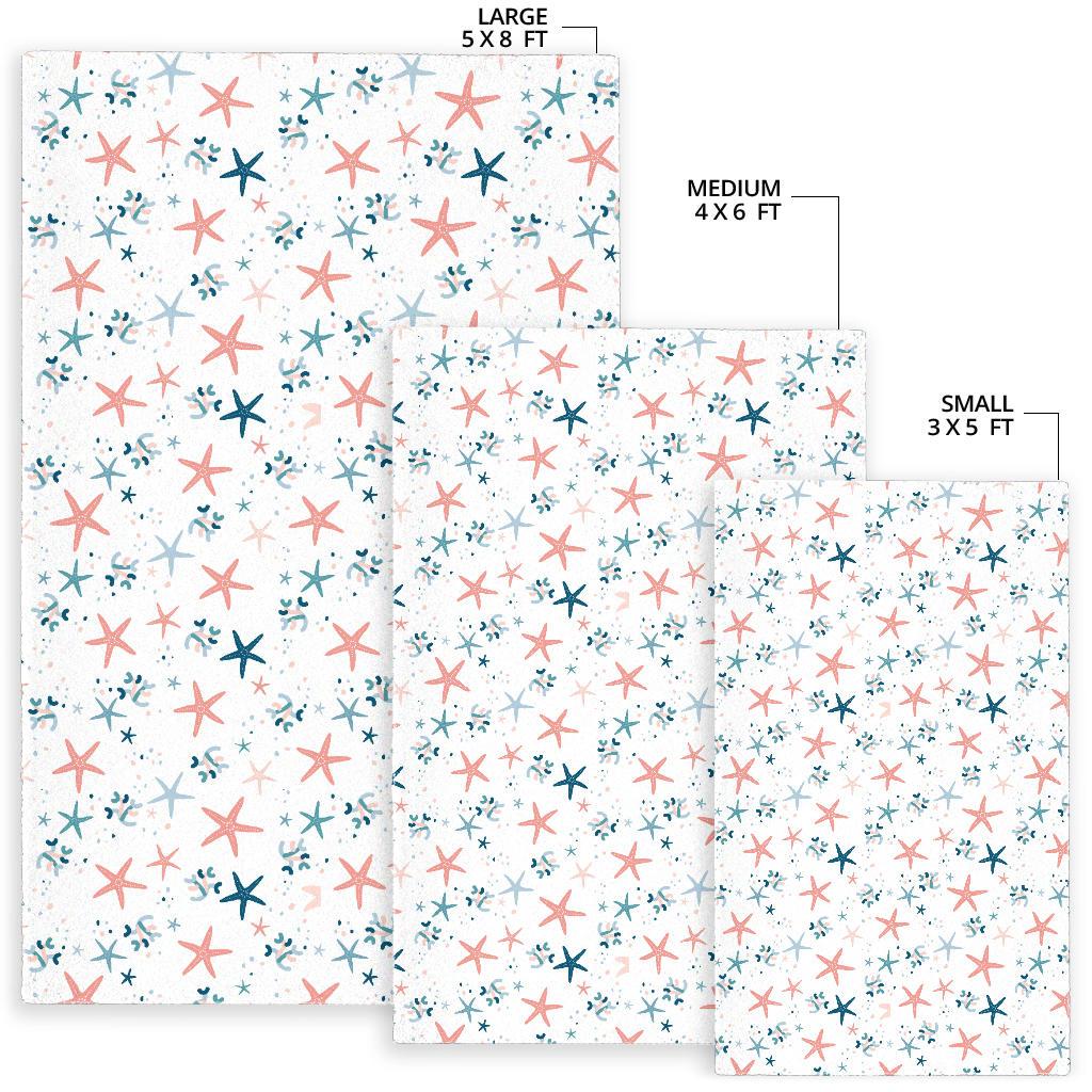 Starfish Pattern Background Area Rug